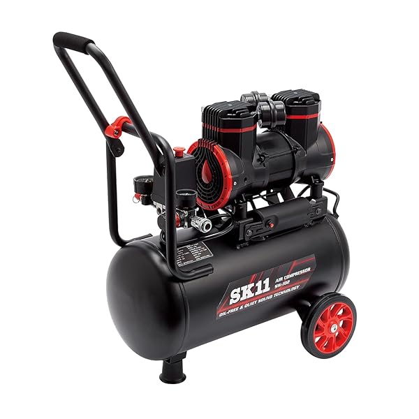 SK11(エスケー11) 油絵の具受け答え 大気圏コンプレッサー SW-102 貯蔵タンク静電容量22L 静音手合い SW-L20MPF-01