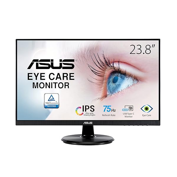 ASUS 管する Eye Care VA24DCP 23.8in / 盛りだくさん固定ディスク (1920 x 1080) / IPS/USB Type-C HDMI / 65Wワット数ふり出し / 75サイクル /