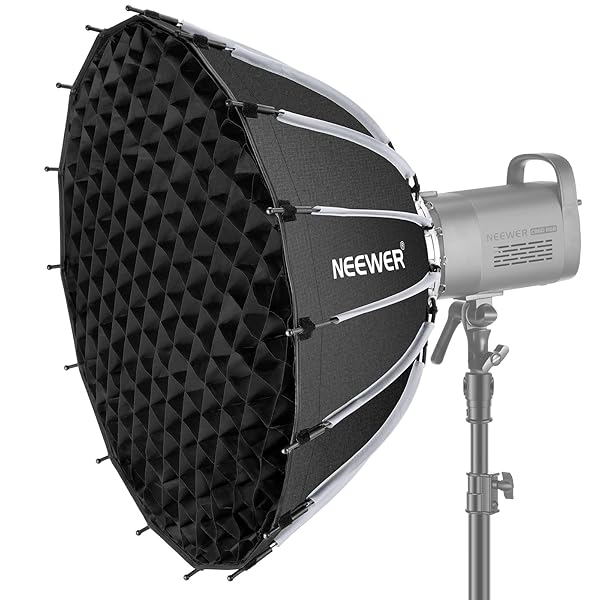 NEEWER 65糎 ホンブルグ帽ボックス席 パラボリック クイックセットアップ 折りたたみ ディフューザー/ハ