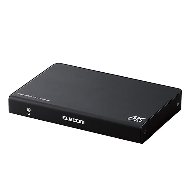 エレコム HDMI分かちあう器 4K 60サイクル(18Gbps) 1インプット 4最終生産物 HDCP2.2相応う VSP-HDP14BK 黒いこと