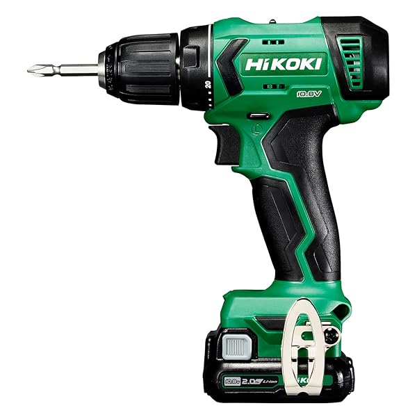 HiKOKI(ハイコーキ) 10.8V 申し受ける式 ドライバドリル DS12DA 乾電池(2.0Ah)×2個・申し受ける器付 DS12DA(2BS)