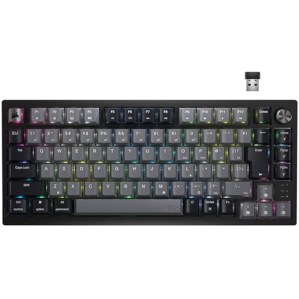 CORSAIR K65 PLUS ワイヤレスゲーミングキーボード 75%鍵盤 82足懸かり 自社目あたらしい直線的取り替えっこC