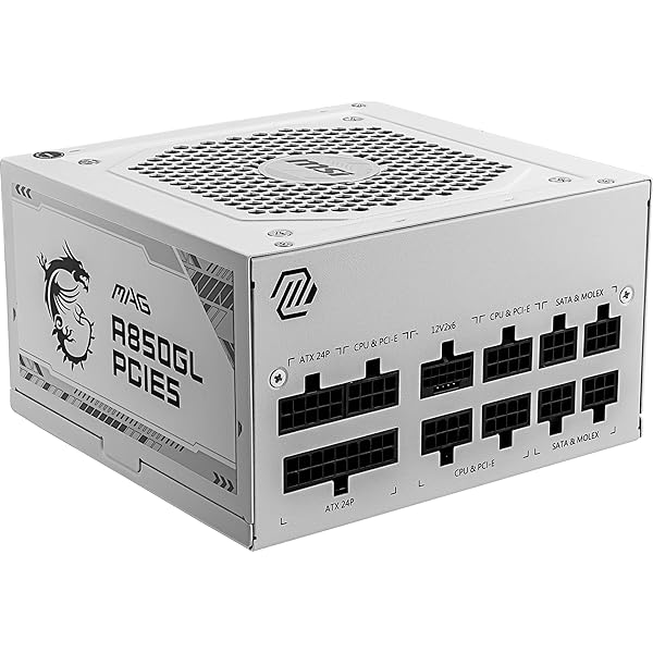 MSI MAG A850GL PCIE5 WHITE PC電源ユニット 850W ATX3.1/PCIe 5.1対応 80PLUS GOLD認証 フルモジュラー 7年 PS136|スプラウツLLC 店