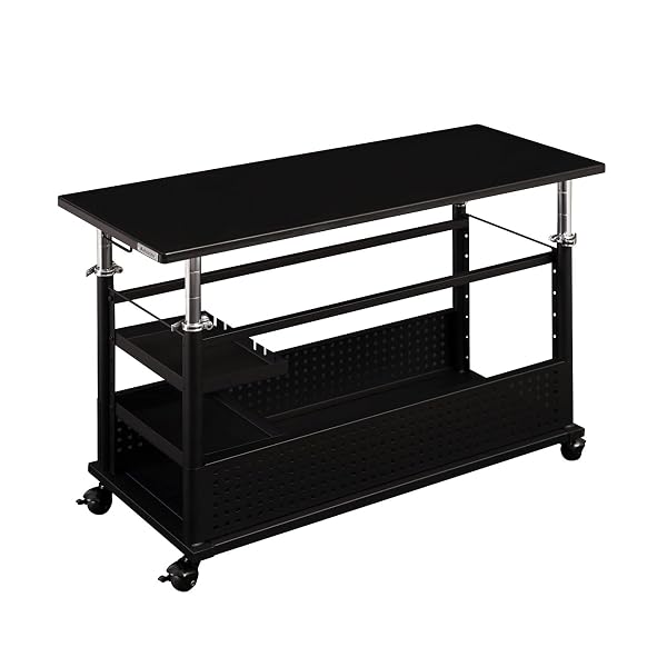 Bauhutte ( バウヒュッテ ) 昇降式 L字デスク ロング BHD-1000HL-BK｜スプラウツLLC　店