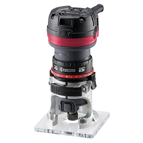 京セラ(Kyocera) 旧リョービ プロ用 トリマー ATRE60V 628650A ブラック 【負荷を掛けても回転数が落ちない】 フィードバック回路 取付ビット軸径6mm ネジ式切込深さ微調節機構 ソフトスタート機｜スプラウツLLC　店