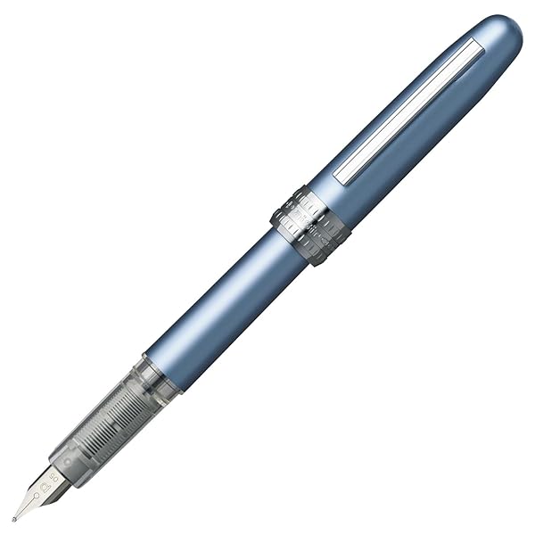 Platinum Plaisir Fountain Pen - M Nib Frosty Blue