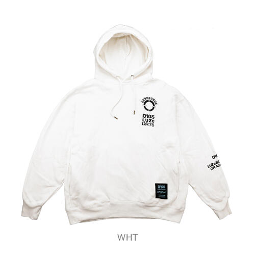 DR76 “Dios” big silhouette sweat Parker ルース ルースイソンブラ LUZ LUZeSOMBRA ルース・イ・ソンブラ パーカー 汗水 ビッグ影ぼうし ビック ビッグ シルエットトップス アウター 蹴球 フットサル 形づくる 運動競技 WHT BLK M-XL O1212150
