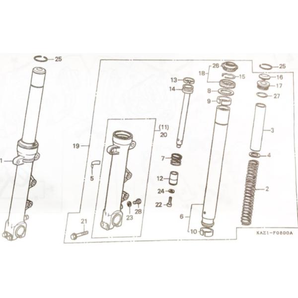 楽天市場】イナズマ400(GK7BA) フロントフォークオーバーホールキット