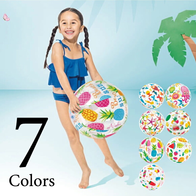 楽天市場】59040 / 5218 INTEX ライブリープリント ビーチボール 51cm