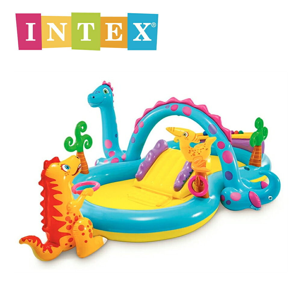 57135 INTEX ダイナランドスプレーセンタプール 302×229×112cm ｜ 日本正規品 インテックス intex 送料無料※沖縄・離島等を除く ビニールプール 家庭用プール 大人気 子供用 大きいプール キッズ ベビー 庭 バルコニー 当日～2日以内に出荷(店舗休業日を除く)