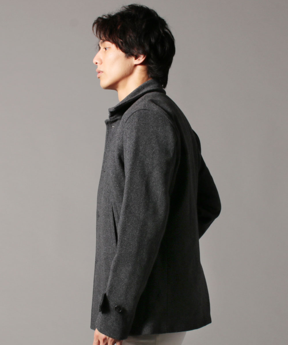 ステンカラーコート メンズ ウールメルトン コート ブランド アウター メンズ ピュアウールメルトン ショート丈 Audience オーディエンス Aud2681 Deerfieldtwpportage Com