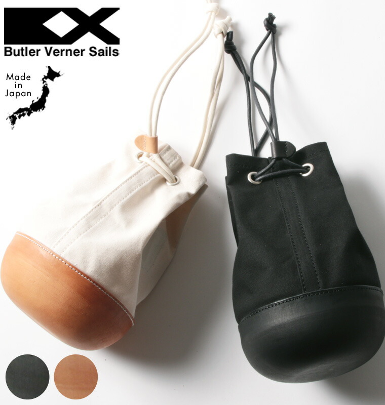 巾着 ショルダーバッグ モード レザー メンズ ユニセックス Butler Verner Sails バトラーバーナーセイルズ JA-2141 日本製  国産 栃木レザー 本革 ミニバッグ | Sputnicks（スプートニクス）