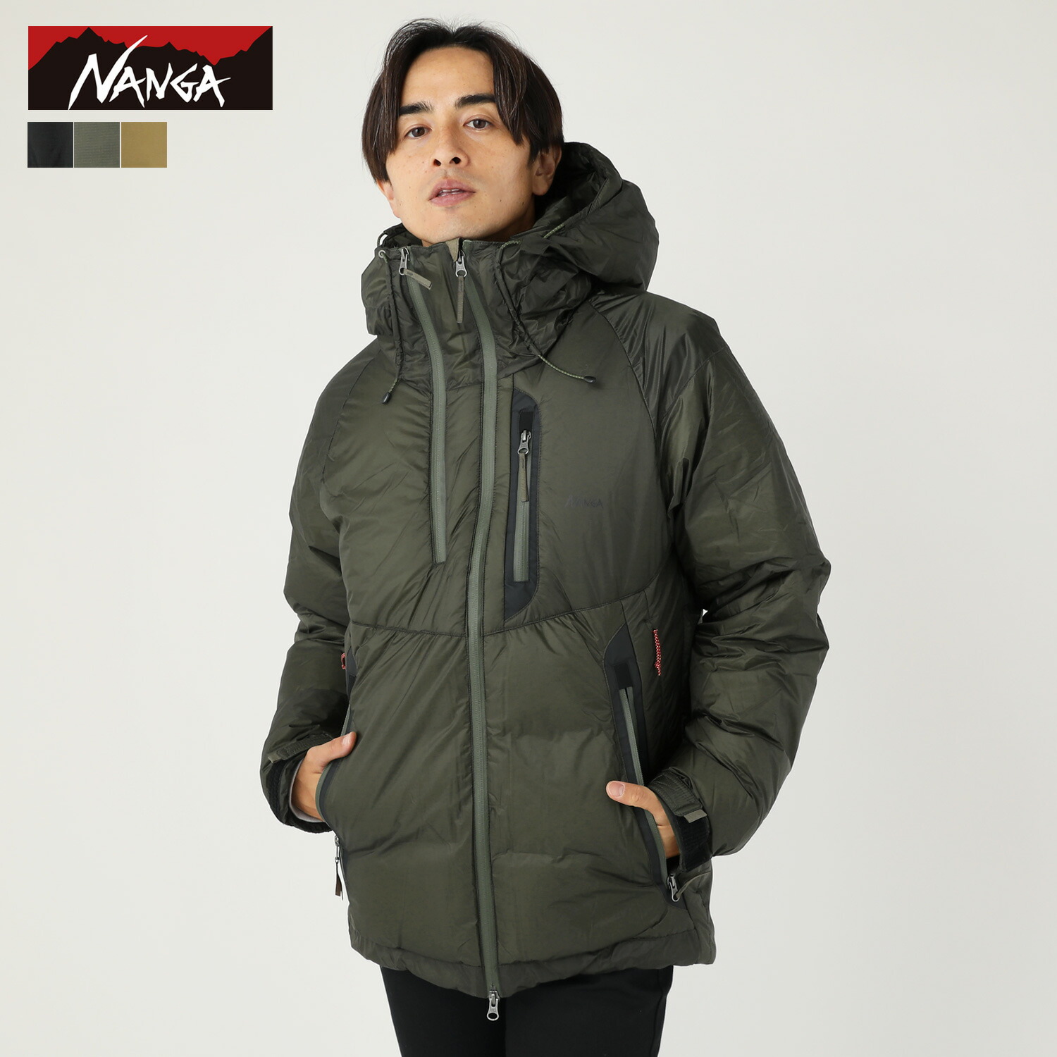 楽天市場 ダウンジャケット アウター アウトドア メンズ 冬 冬服 ブランド 日本製 ナンガ Nanga オーロラテックス Auroratex ブラック カーキ コヨーテ M L 無地 Sputnicks スプートニクス