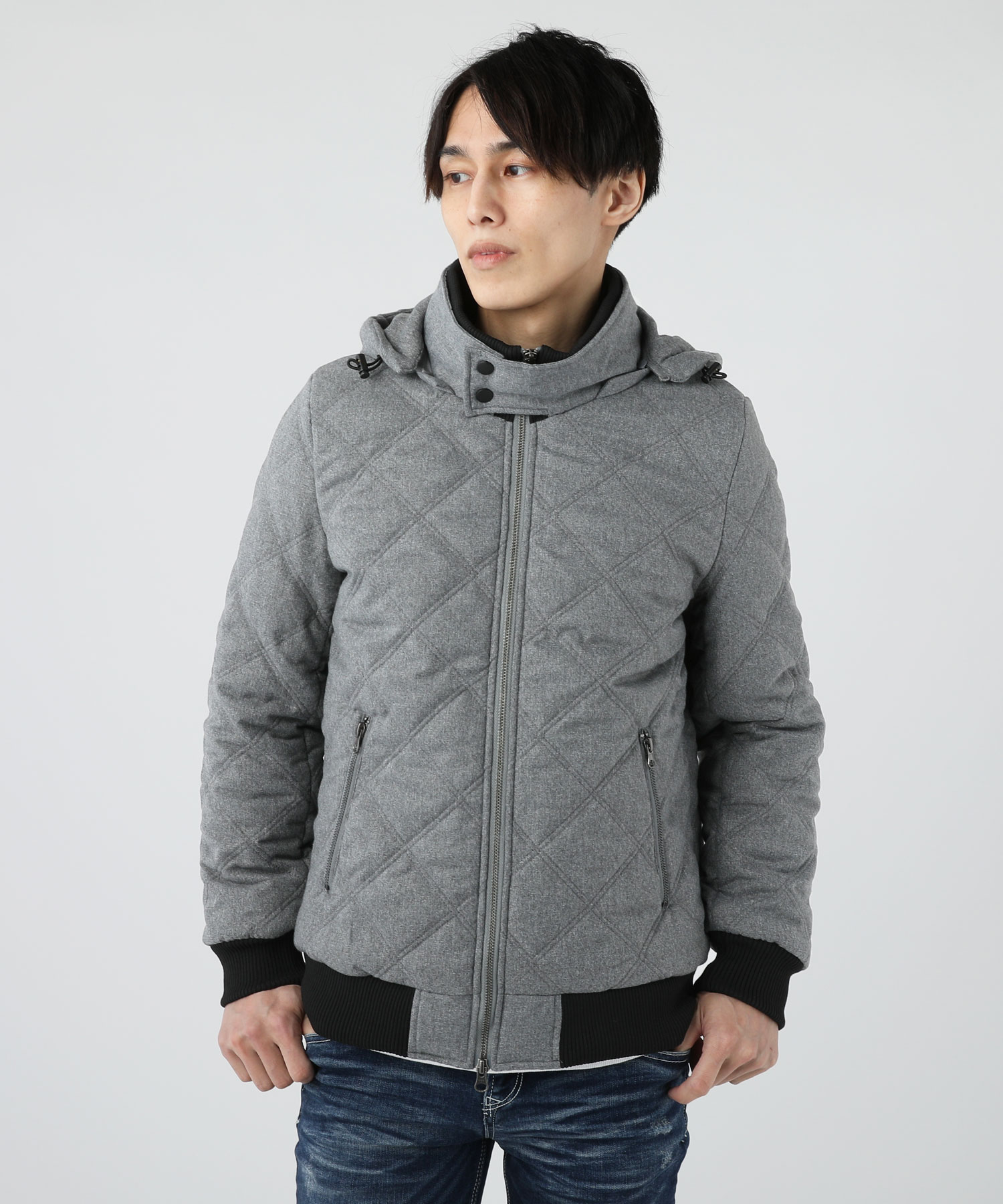 楽天市場 キルティングジャケット ジャケット メンズ 男性 シンサレート高機能中綿素材 ダイヤキルティング 取り外し可能フード付き 冬 冬服 アウター S M L Xl Sputnicks スプートニクス