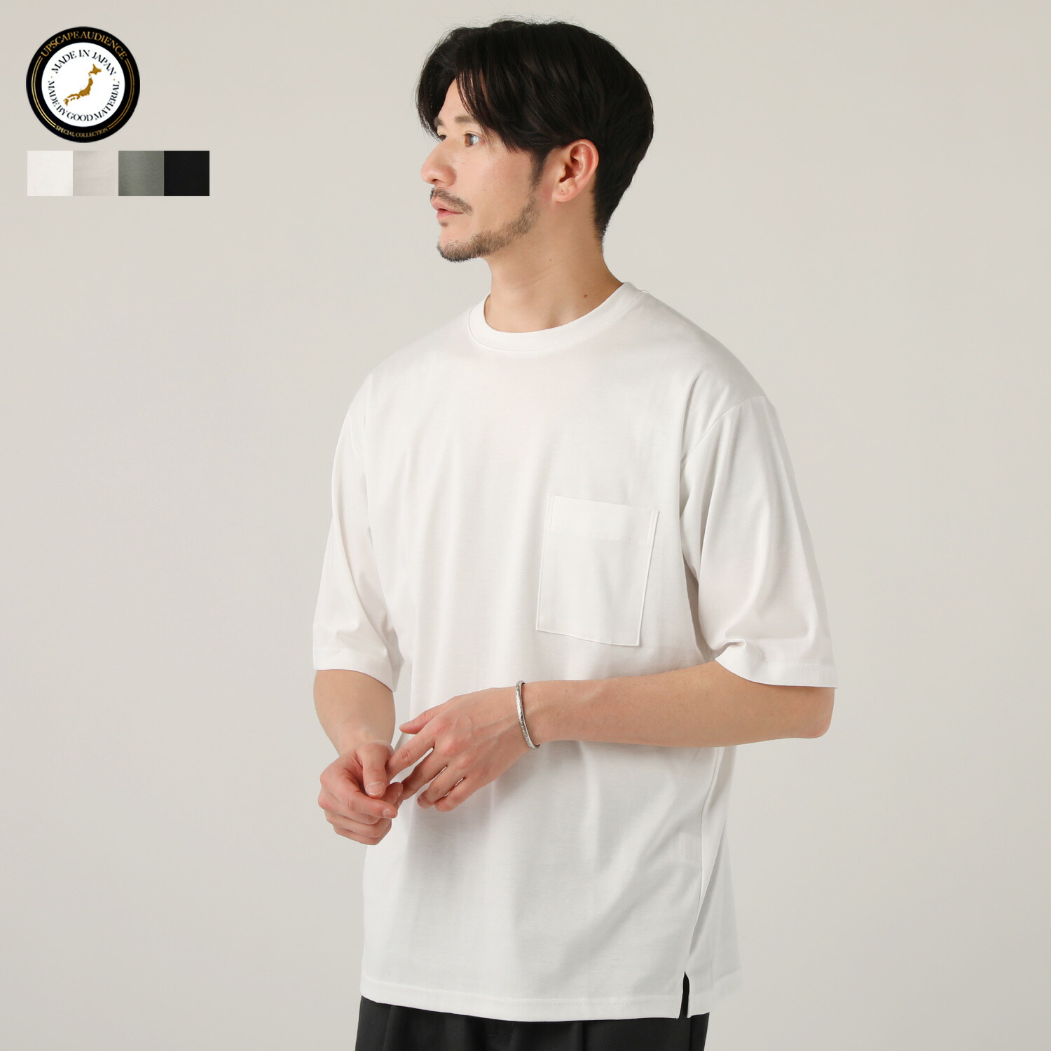 カットサッカークルーネックTシャツ main image 1