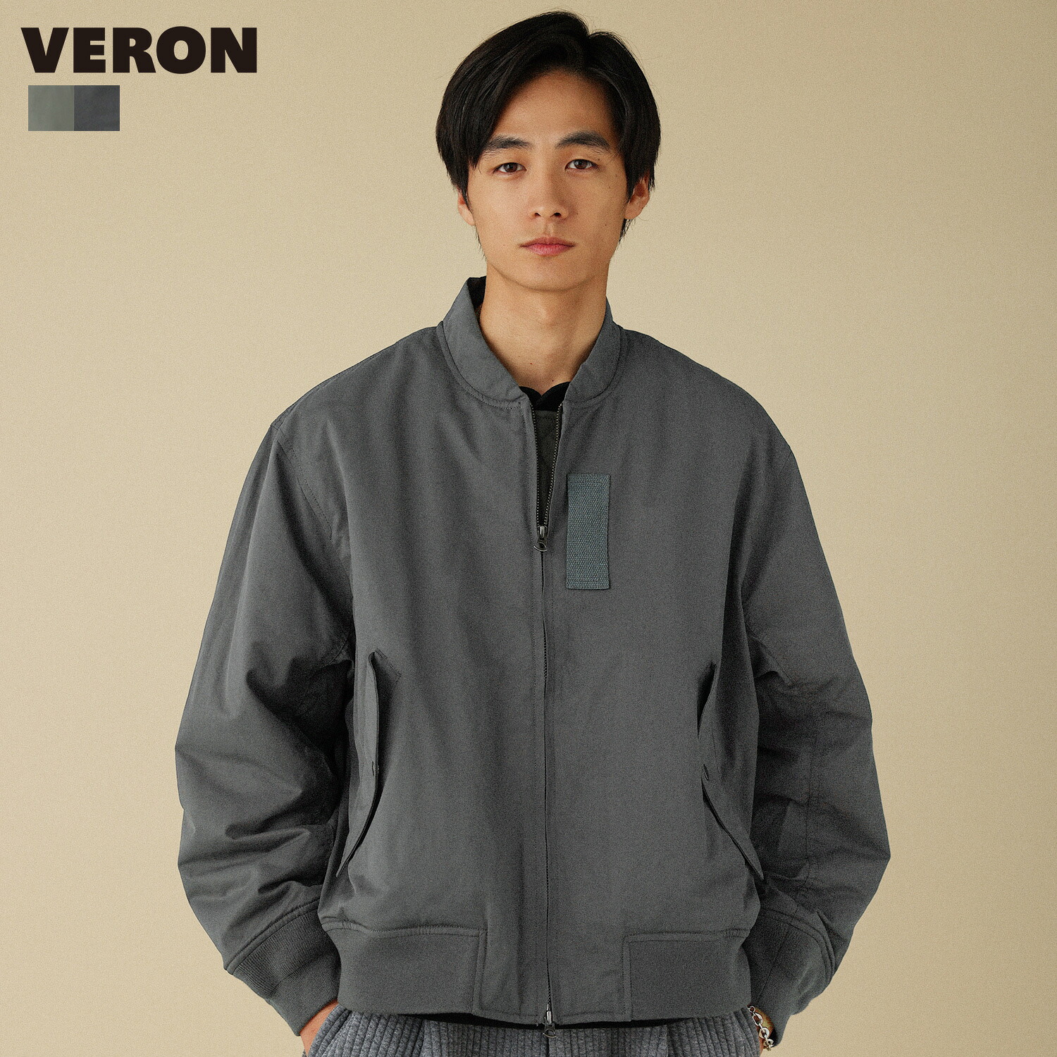 ジャケット フライトジャケット MA-1 メンズ メンズファッション 冬 冬服 中綿 長袖 アウター ミリタリー フラップポケット 内ポケット ダブルジップ 綿 ナイロン 高密度ツイル マット 手洗い sorona dupont オリーブ スミクロ グレー M L|Sputnicks(スプートニクス)