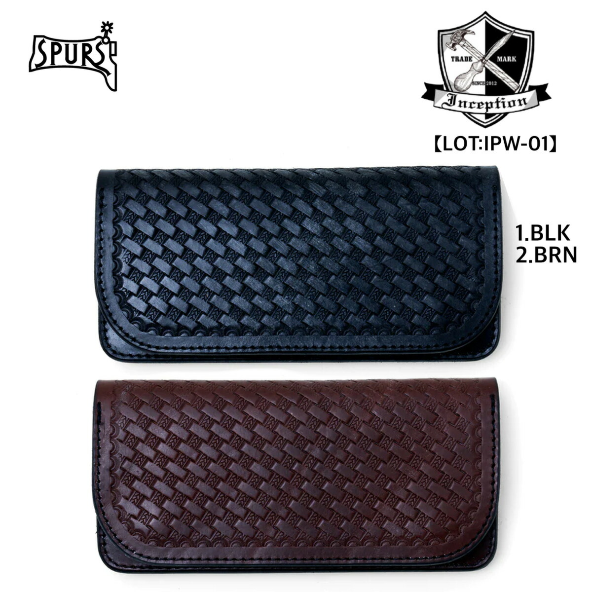 INCEPTION インセプション UK SADDLE LEATHER BASKET LONG WALLET [IPW-01] サドルレザー 長財布 牛革 バスケット柄 UK イギリス産 革製品 レザー 財布 ウォレット アメカジ メンズ 日本製 送料無料 31,460円