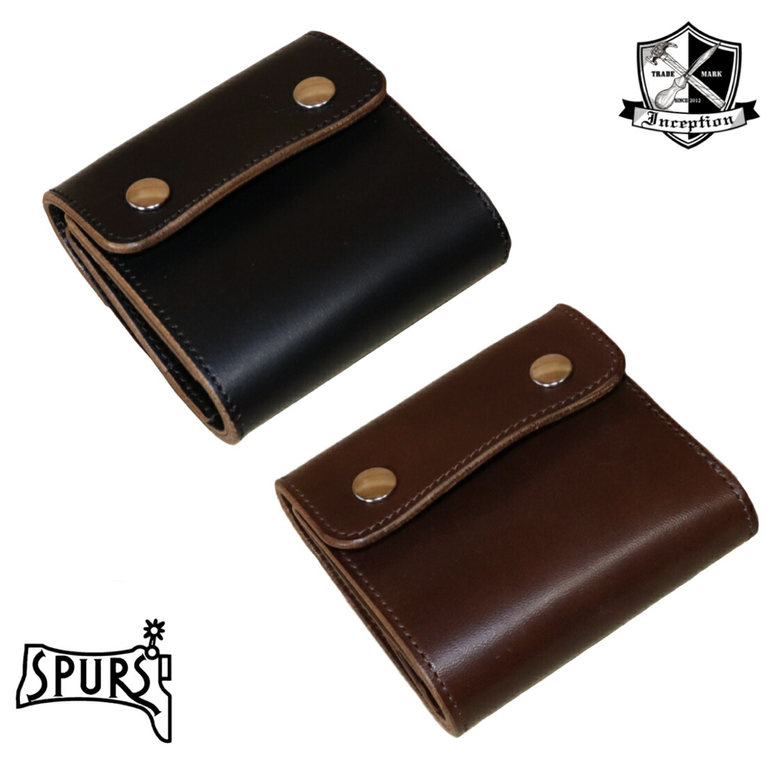 INCEPTION(インセプション) HORSE BUTT LEATHER SHORT TRUCKER WALLET [IPW-08] 財布 ウォレット ホースバット ベンズ レザー 馬革 イタリア産 トスカーナ フルベジタブルタンニン トラッカー ショート アメカジ メンズ 日本製 送料無料画像