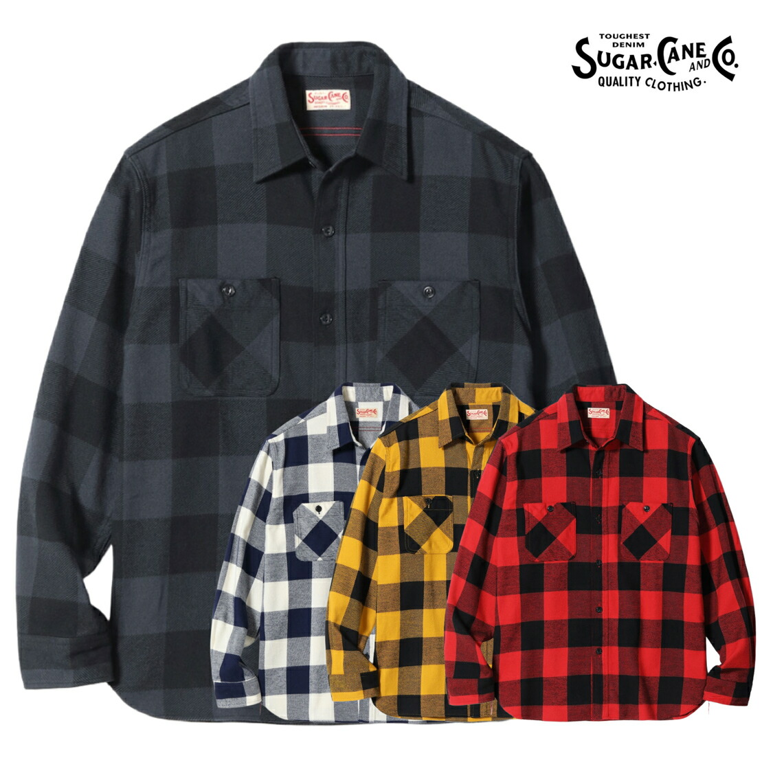 【SUGAR CANE】 シュガーケーン バッファローチェックシャツ 長袖シャツ アメカジブランド,シュガーケーン,長袖 | ろーぐす オンラインショップ
