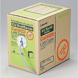 【メーカー在庫限り】 エレコム LD-CT6/BU100/RS EU RoHS準拠 CAT6 LANケーブル 100m/リール巻 ブルー 4953103190269