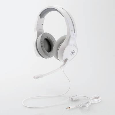 【メーカー在庫限り】 エレコム HS-G01WH ゲーミングヘッドセット/両耳オーバーヘッド/4極ミニプラグ/50mmドライバ/極厚イヤーパッド/コントローラ付属/ホワイト 4953103356191