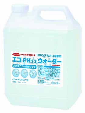 【メーカー在庫限り】エコレイズ アルカリ電解水 エコPH13ウォーター 4L&times;4本｜スパート