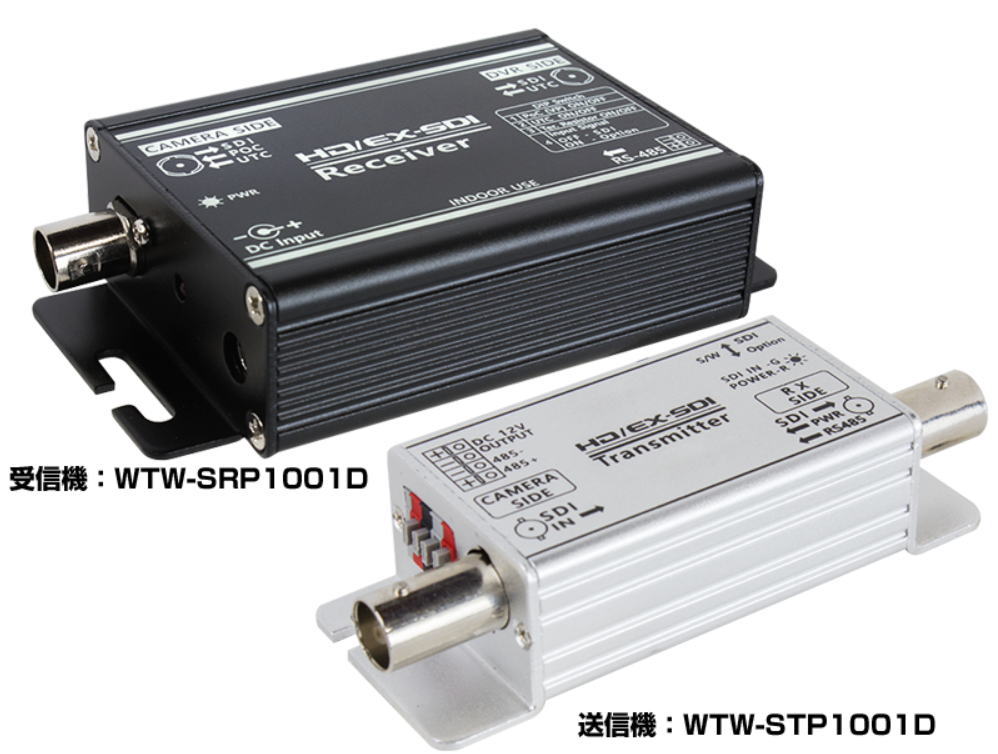 【メーカー在庫限り】 塚本無線 WTW-SCP1001D/WTW-STP1001D送信器(カメラ側)セット EX-SDI/HD-SDI用ワンケーブル電源ユニット 受信機 / 送信機