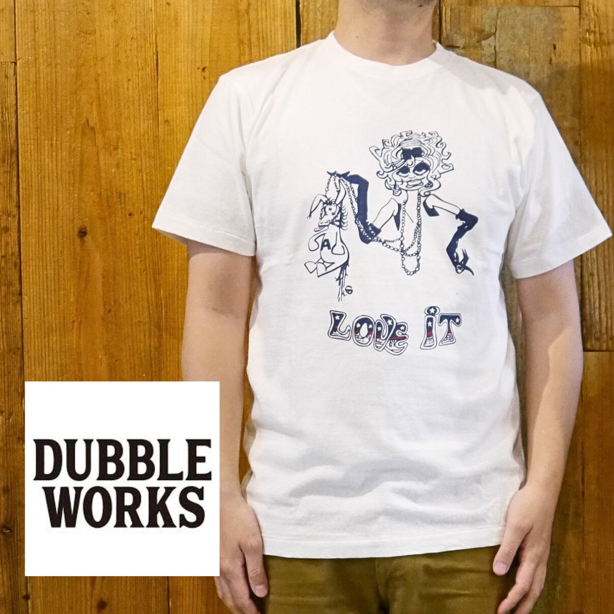 Lot.33005　クルーネックＴシャツ/WV（ダブルワークス） ウエアハウス DUBBLE WORKS[ダブルワークス] Tシャツ 242-33005-04 PIG POWER 商品