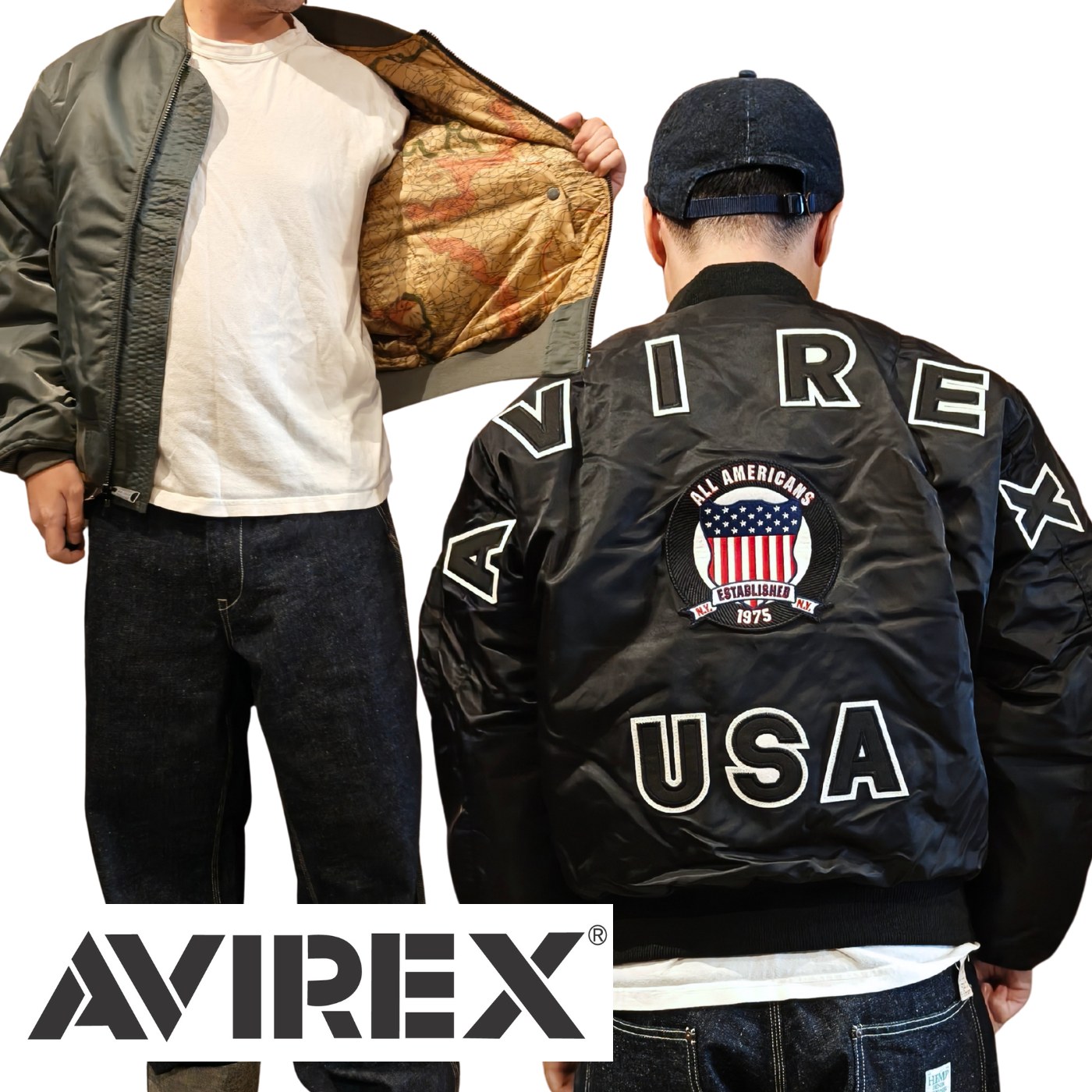 楽天市場】アビレックス AVIREX アビレックス・リバーシブル Type BIG