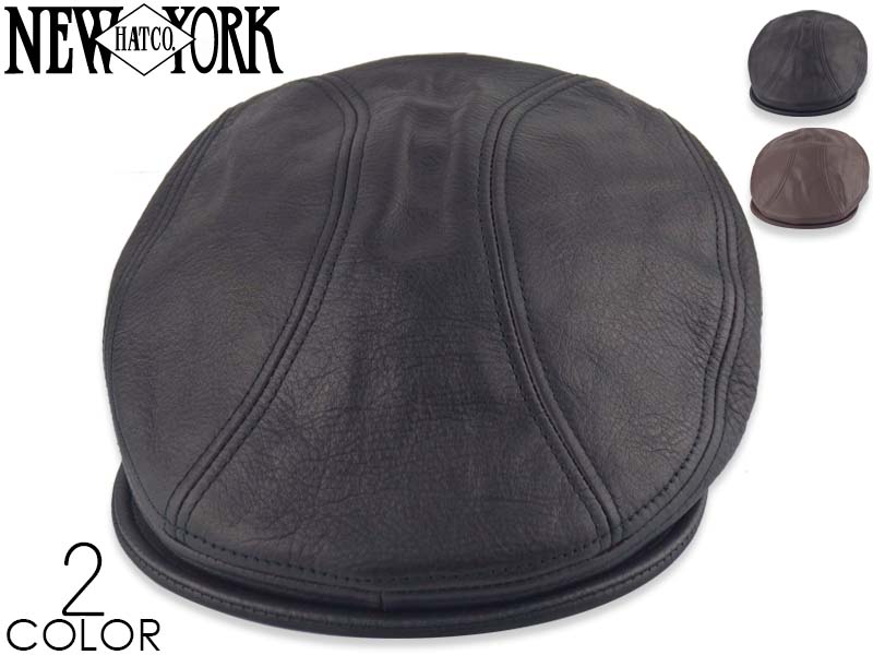 NEW YORK HAT Lamba1900ニューヨークハット本革ブラックS/M NEW YORK HAT ニューヨークハット 6262 Linen 1900 リネン1900