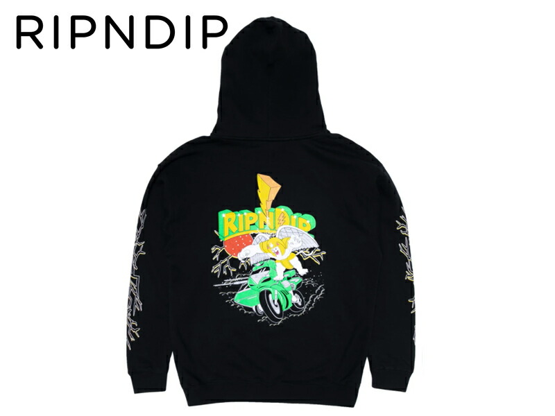 楽天1位 Ripndip リップンディップ Power Nerm Hoodie Black フーディー ブラック Cat 猫 ネコ スケボー Skate Sk8 最安値挑戦 Hillcrestcare Org