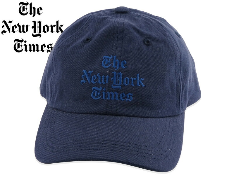 The Newyork Times ザニューヨークタイムズ Stacked Logo Baseball Cap Navy Blue キャップ ネイビー ブルー メンズ レディース ハット Ice Org Br