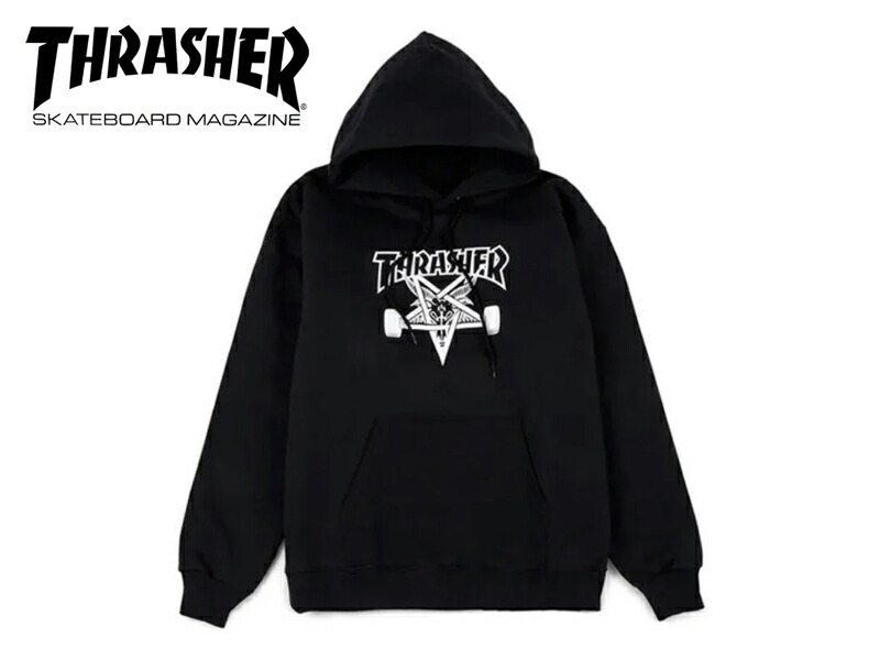 送料無料 Thrasher スラッシャー Skate Goat Hood Black スケートゴート フーディー ブラック スケボー スケートボード メンズ レディース パーカー 人気ブランドを Hillcrestcare Org