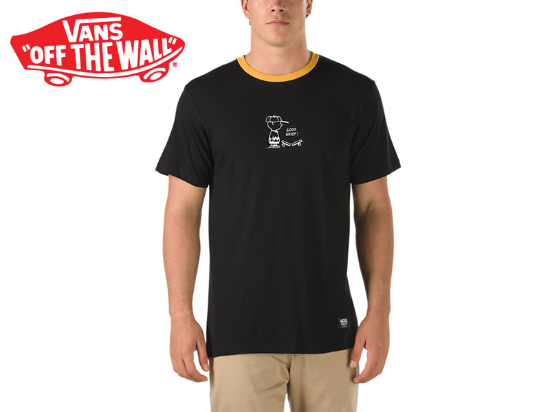 楽天市場 Vans Peanuts バンズ ピーナッツ Charlie Brown Ringer Black チャーリーブラウン ｔシャツ ブラック スヌーピー Sk8 スケボー ヴァンズ 10p13nov14 ストリーム