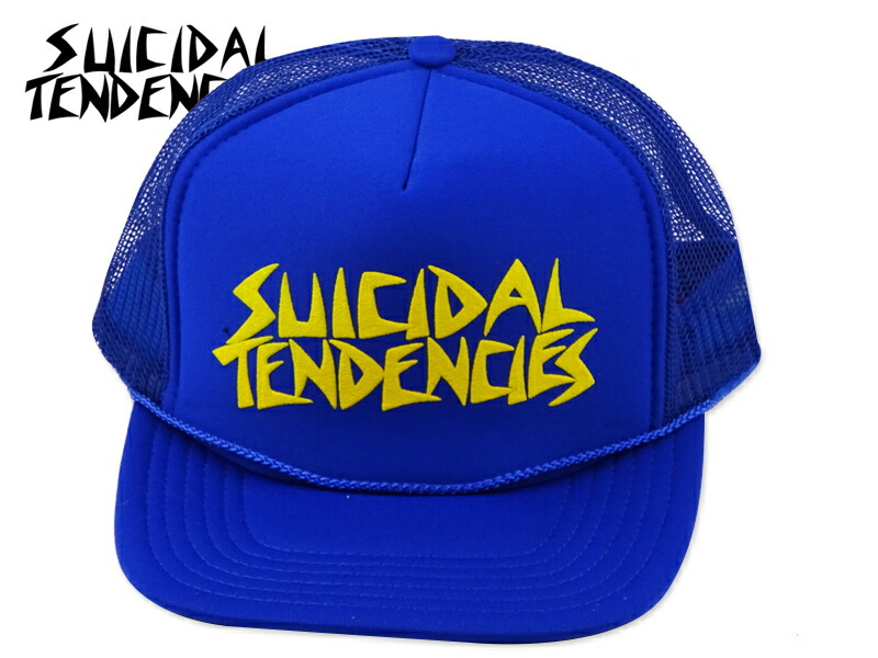 ★SUICIDAL TENDENCIES【スーサイダル・テンデンシーズ】FLIP THE TRUE COLORS of LA MESH CAP ROYAL/YELLOW メッシュアキャップ ロイヤル/ホワイト 20694　21879