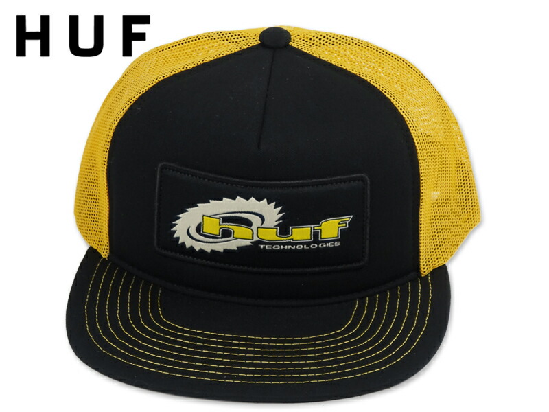 【USA製】HUF★ハフ★ジェットキャップ★メッシュ★イエロー★黄色★skate USA製】HUF☆ハフ☆ジェットキャップ☆メッシュ☆イエロー☆黄色