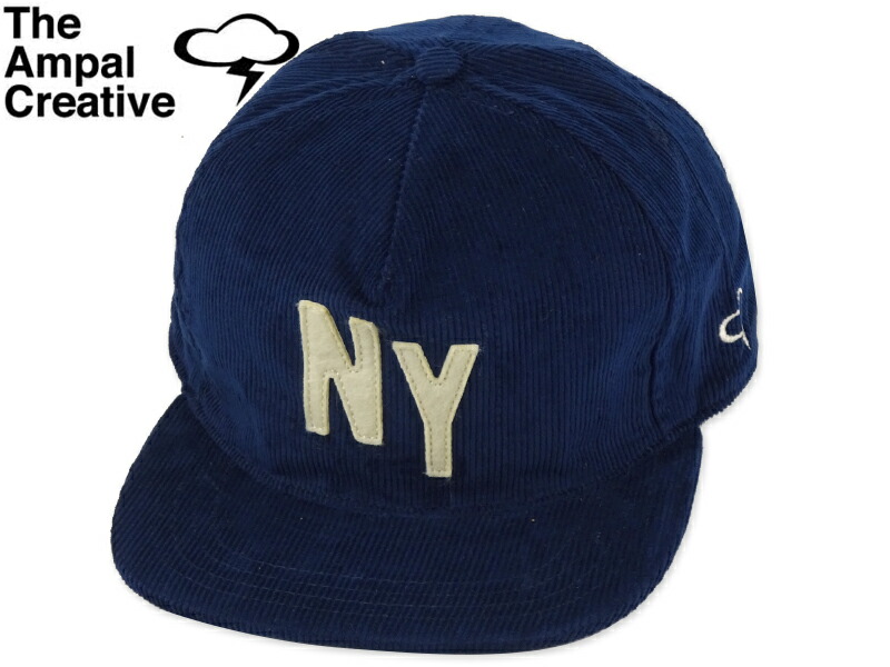The Ampal Creative アンパルクリエイティブ NY CITY SERIES CORDUROY SNAPBACK NAVY コーデュロイ スナップバック キャップ ネイビー [カルフォルニ スナップバック]21342