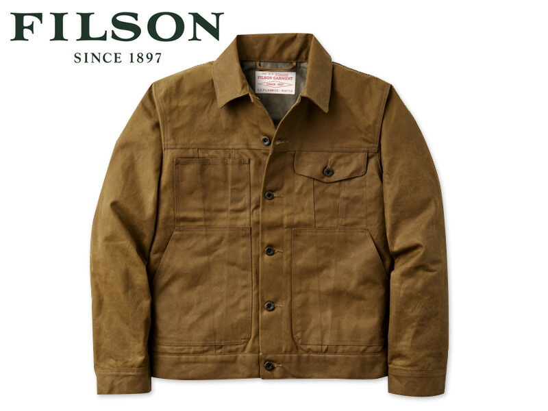 FILSON フィルソン SHORT LINED CRUISER JACKET DARK TAN 遊撃手 ラインド クルーザー上衣 うす暗いタン 22926 [メンズ レディース ワックスド 帆布 撥水溶性 油絵の具入眼 防風]