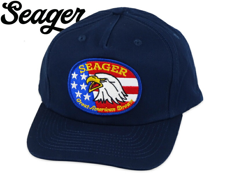 SEAGER シーガー GREAT AMERICAN DREAM SNAPBACK CAP NAVY スナップバックキャップ ネイビー 22289[カルフォルニ スナップバック]