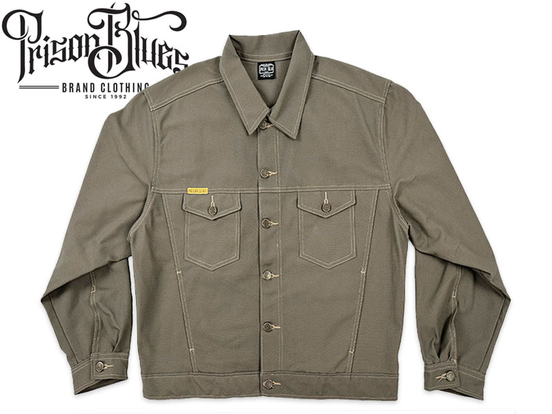 PRISON BLUES プリズンブルース WESTERN JACKET UNLINED RIGID OLIVE ウエスタンジャケット リジットオリーブ 22594