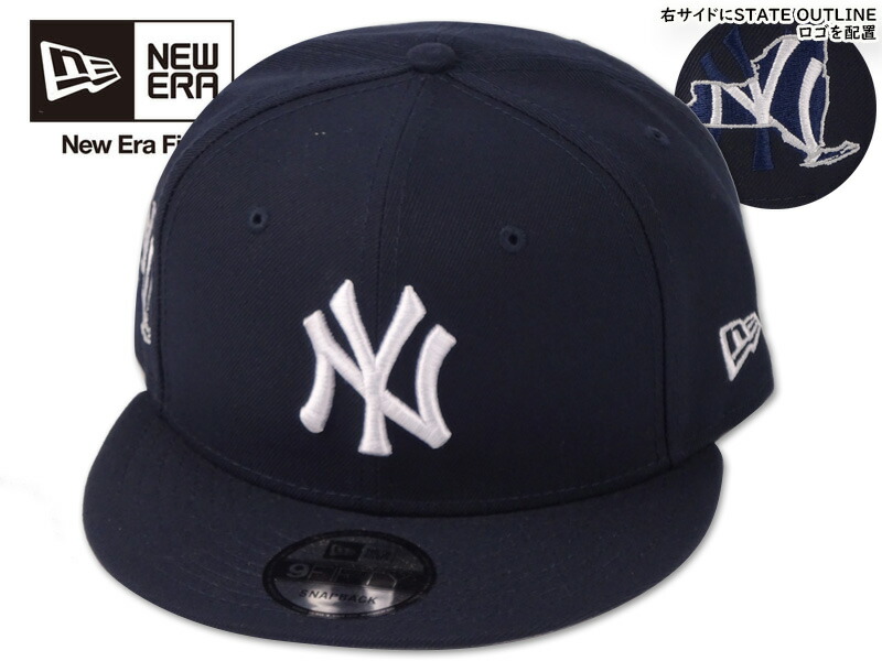 NEWERA ニューエラ 9FIFTY STATE OUTLINE NEWYORK YANKEES 950 NAVY ニューヨーク ヤンキース ネイビー 21949 [メジャーリーグ 大リーグ MAJORLEAGUE メンズ レディース]