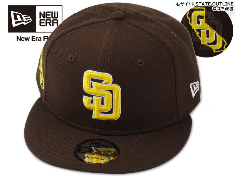 NEWERA ニューエラ 9FIFTY STATE OUTLINE SANDIEGO PADRES 950 BROWN サンディエゴ パドレス ブラウン 21949 [メジャーリーグ 大リーグ MAJORLEAGUE メンズ レディース]