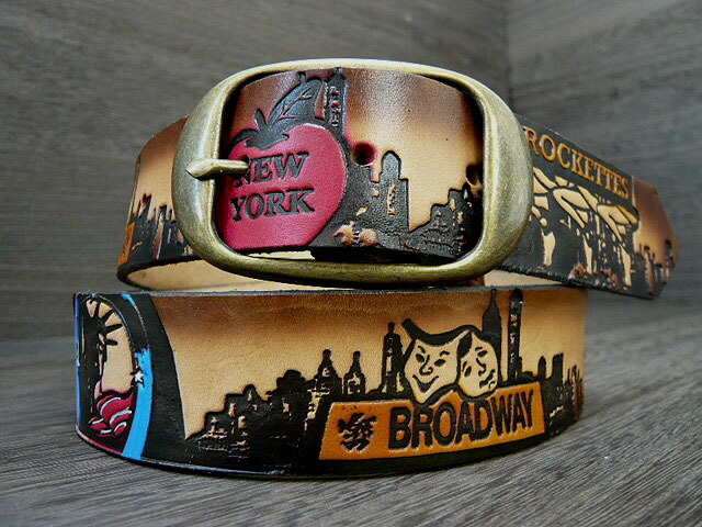 楽天市場】エンボス レザー ベルト（ ピースマーク ）- BRACKNEY