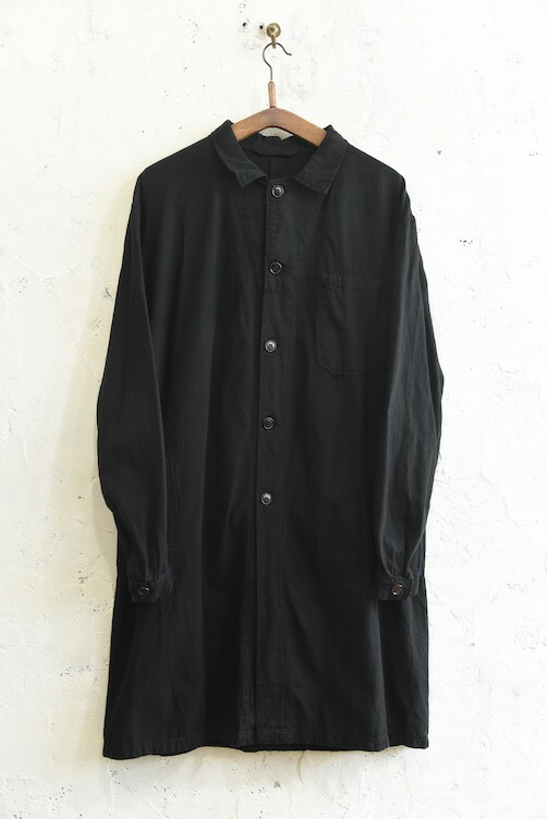 1970's チェコ軍 コットンショップコート 後染めブラック【中古】｜SQUAT USED CLOTHING STORE
