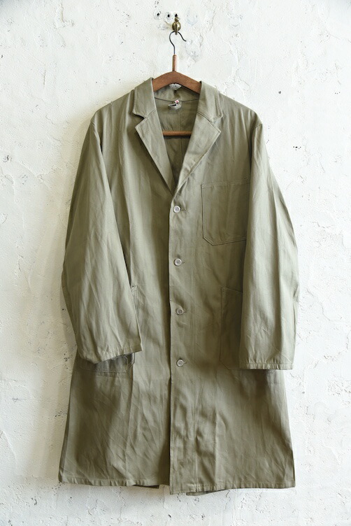 フレンチヴィンテージ アトリエコート ショップコート French Vintage Black Chambray Atelier Coat / フレンチワーク