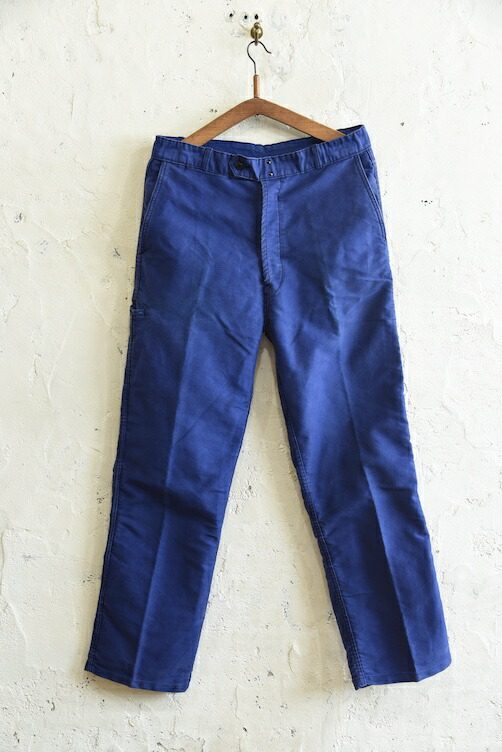 新品デッド アドルフラフォン フレンチワーク パンツ フランス製 40's~50's ADOLPHE LAFONT ブラックモールスキンワークパンツ
