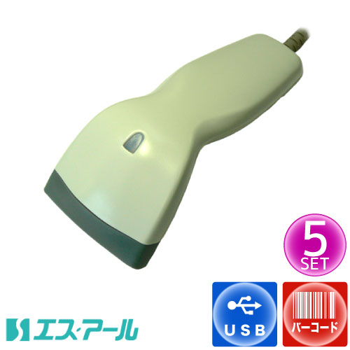 CCD式　バーコードリーダー　SR-500　USB　《 ５台 セット 》