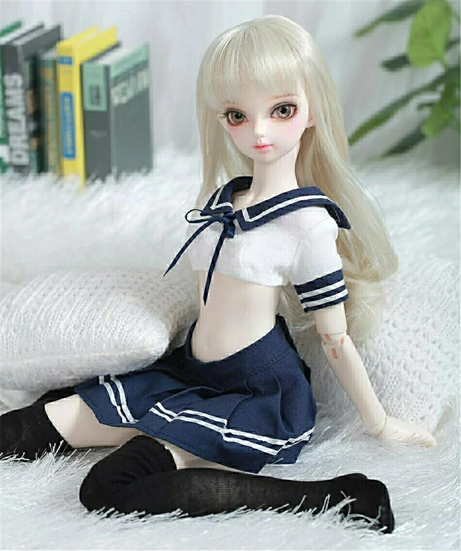 【美品 人形 BJDドール】☆高品質 カップル 100％ハンドメイド 手作り 関節可動 Minifee Rena 女の子ドール BJDドール プレゼント コレクション 1/4関節人形 BJDドール 本体+眼球+顔メイク+かつら+服+靴 41cm