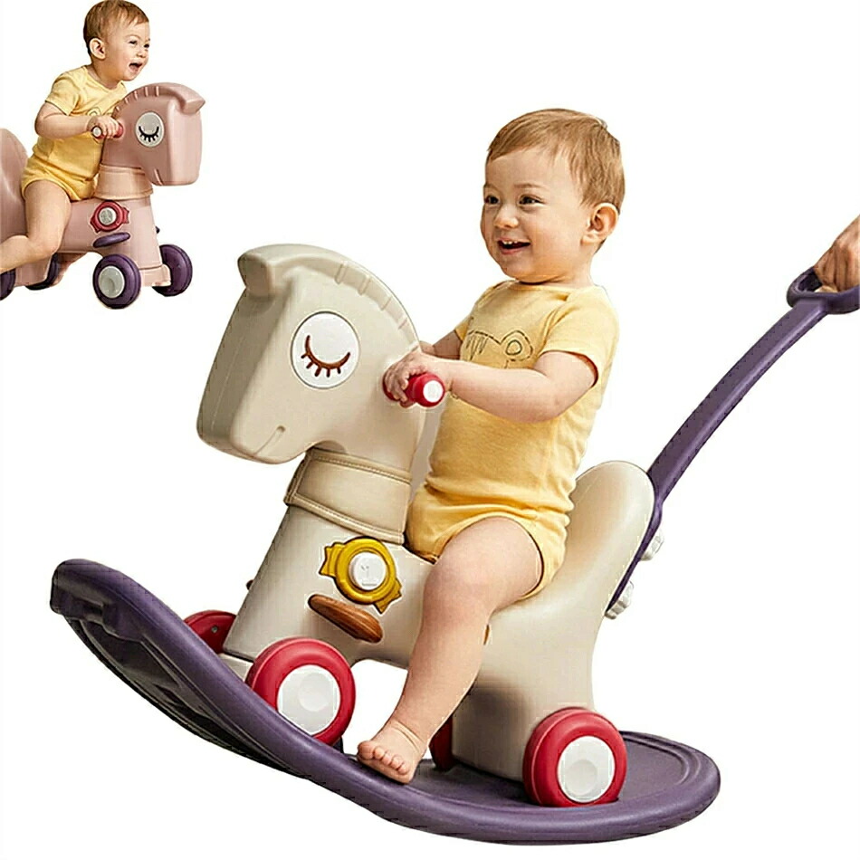木馬 おもちゃ ロッキング ホース 乗り物 ベビーカー ベビーウォーカー 乗用玩具 足こぎ 子供 ベビー 四輪車 車輪付き 手押し 子供 おもちゃ ロッキングホース ロッキング 木馬 足こぎ 子供 誕生日 プレゼント