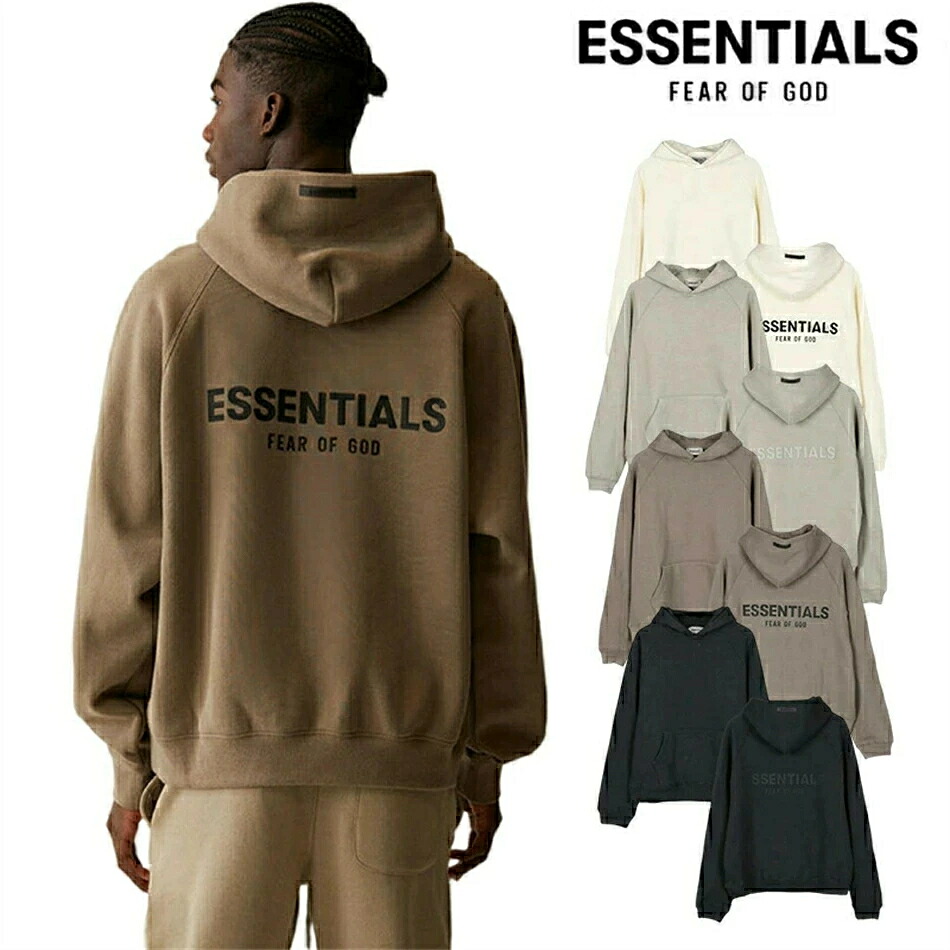 ESSENTIALS エッセンシャルズ パーカー メンズ レディース 21SS3D SILICON PULL-OVER HOODIE ティーシャツ うしろ側ロゴタイプ パーカー ビッグ大きさ